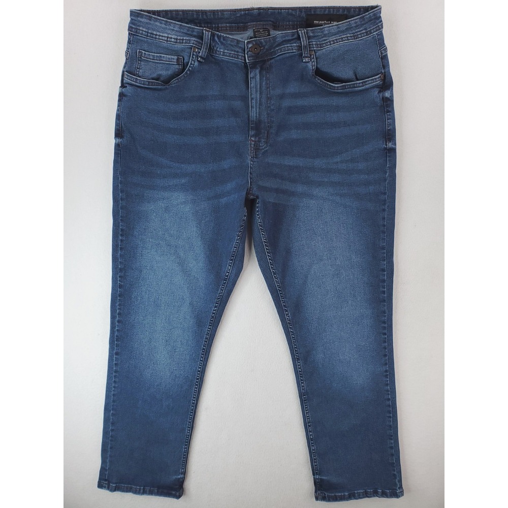 The Perfect Jean NYC Mens 40x30 Blue Athletic Straight Stretch Denim Pant Medium